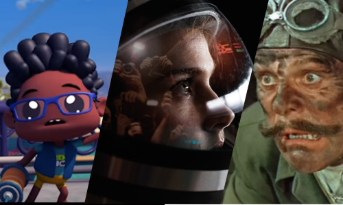 Samlebilde av et utvalg av filmene som vises